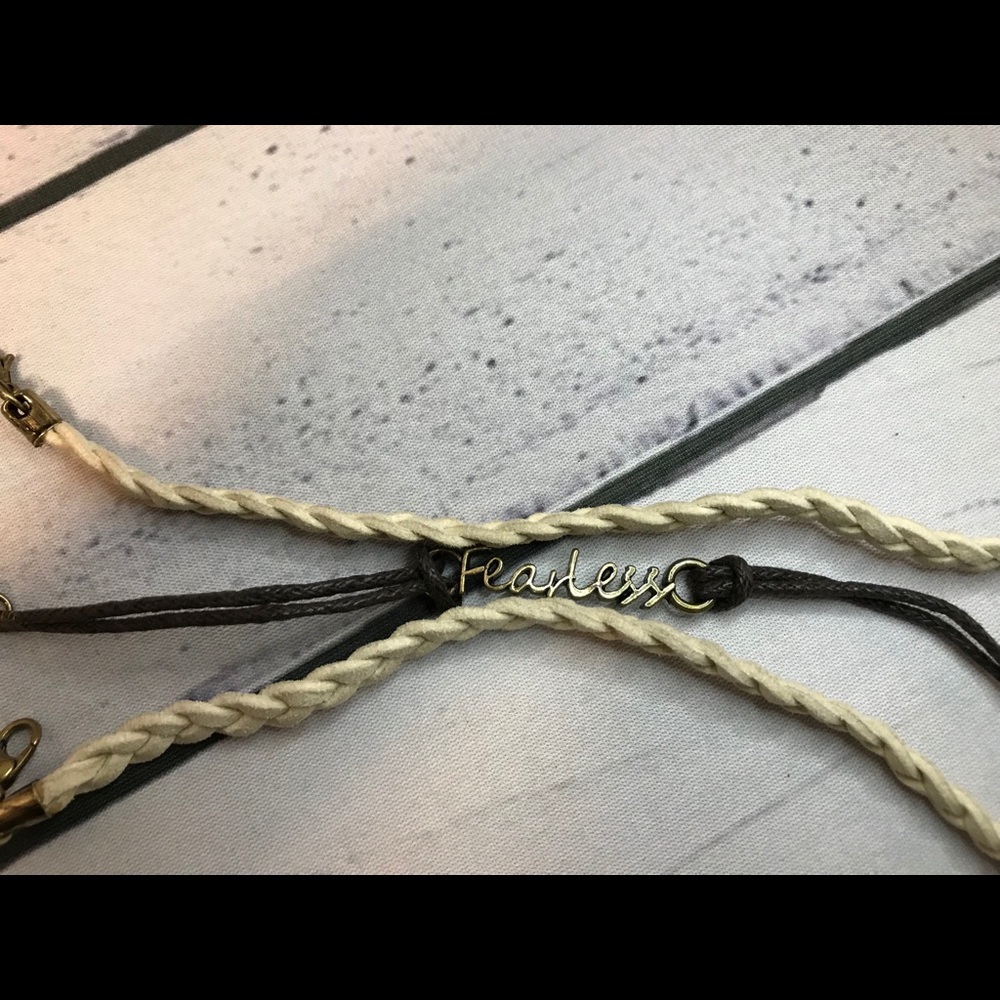 EUC Fearless Bracelet Set